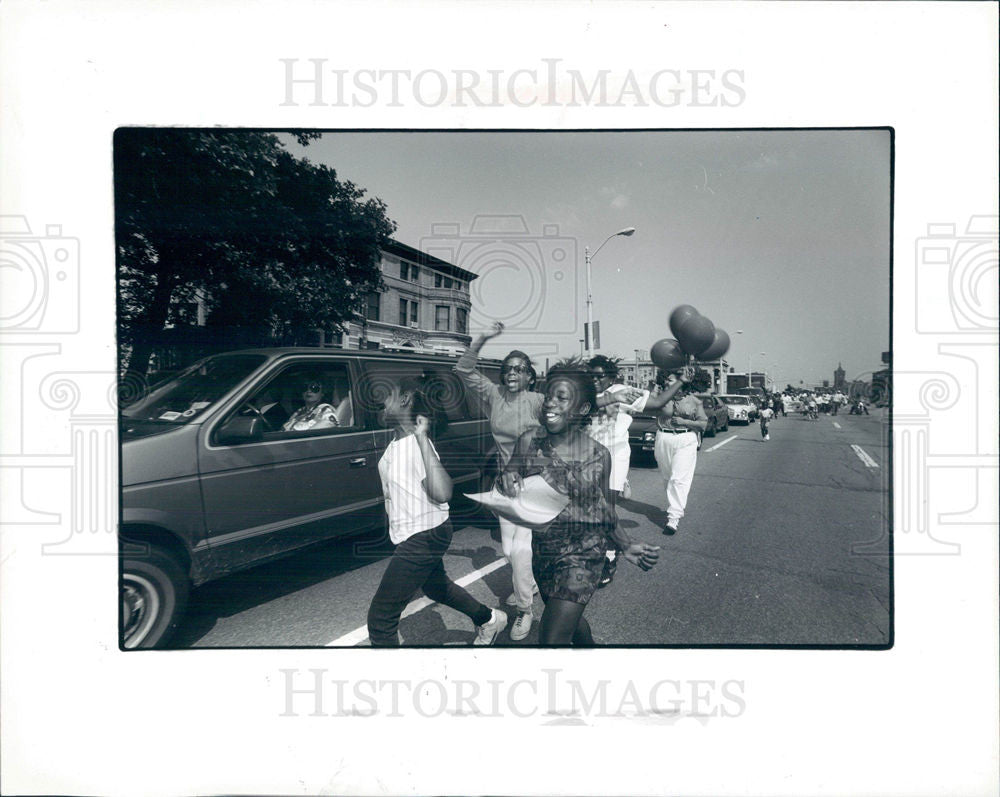 1993 Press Photo Black Youth parade - Historic Images