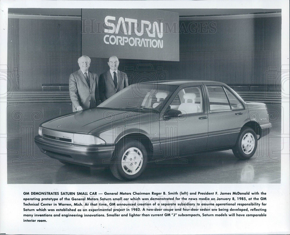 1985 Press Photo General Motors Saturn subsidiary - Historic Images