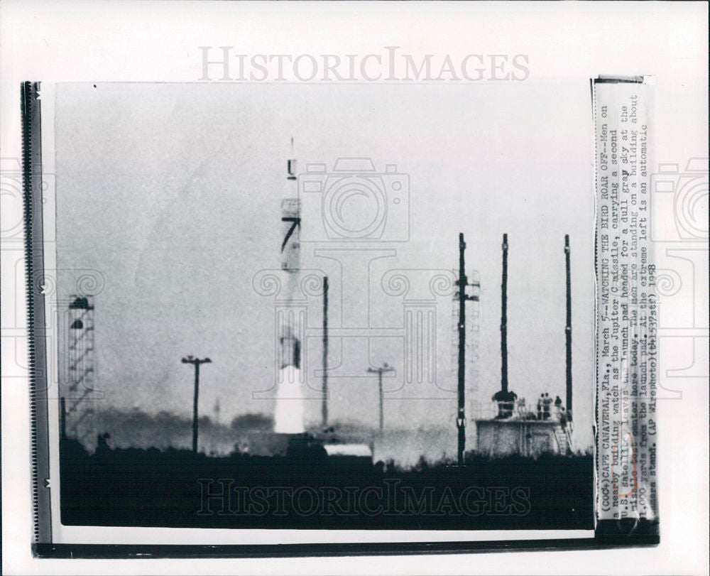 1958 Press Photo Satellite Antenna Communication Rocket - Historic Images