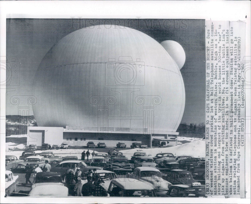 1962 Press Photo Bell Telephone Satellite communication - Historic Images