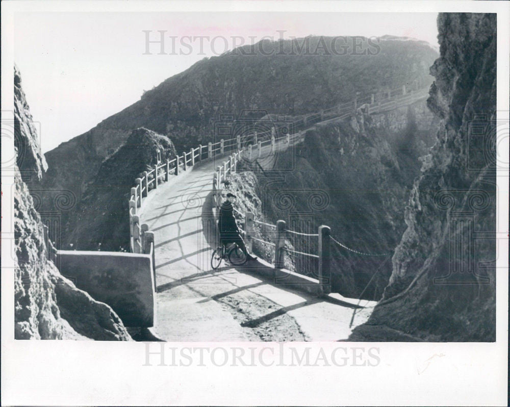 1978 Press Photo Sark Island Causway Little Sark - Historic Images