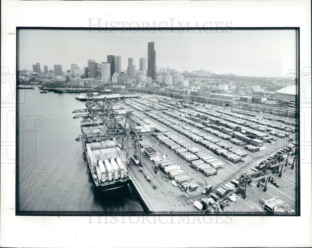 1956 Press Photo Seattle major city. - Historic Images