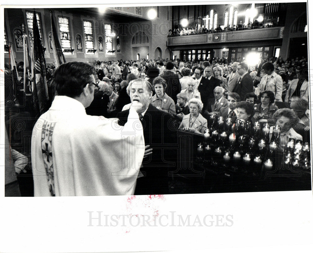 1981 Press Photo Boleslaw Krol Immaculate Conception - Historic Images