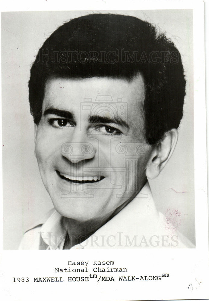 1983, Casey Kasem radio DJ Top 40 show - Historic Images