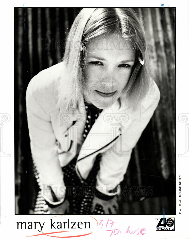 1985 Press Photo Mary Karlzen, pop star - Historic Images