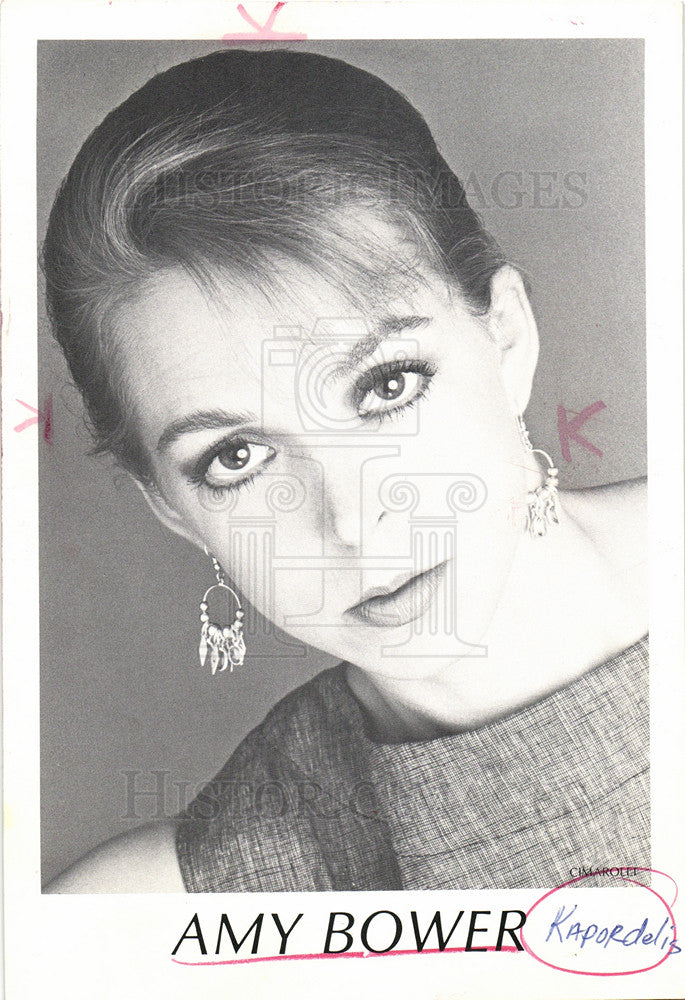 1987 Press Photo Amy Bower Kapordelis Detroit model - Historic Images