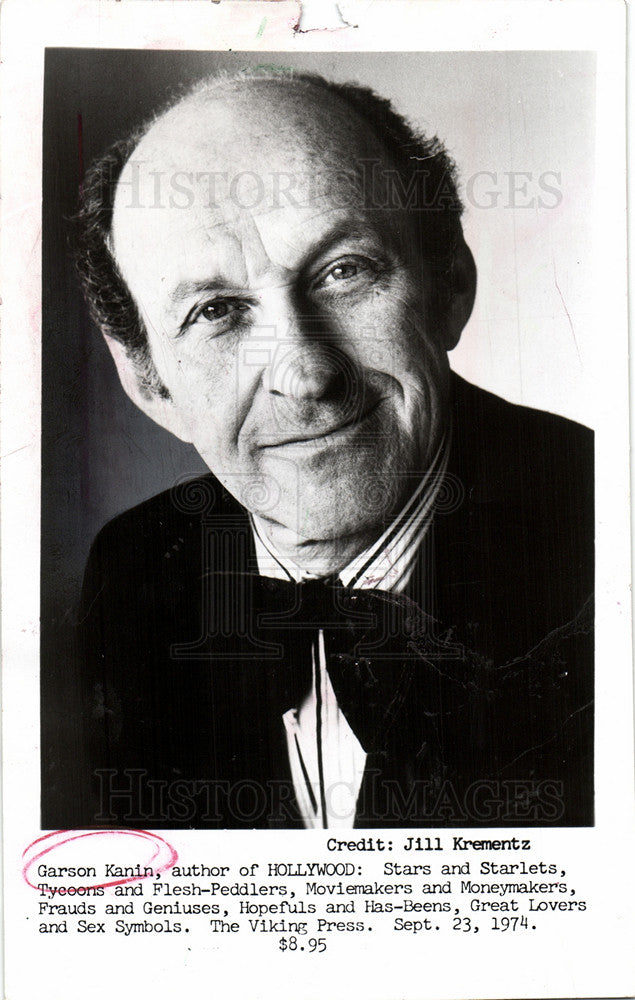 1974 Press Photo Garson Kanin Writer director - Historic Images