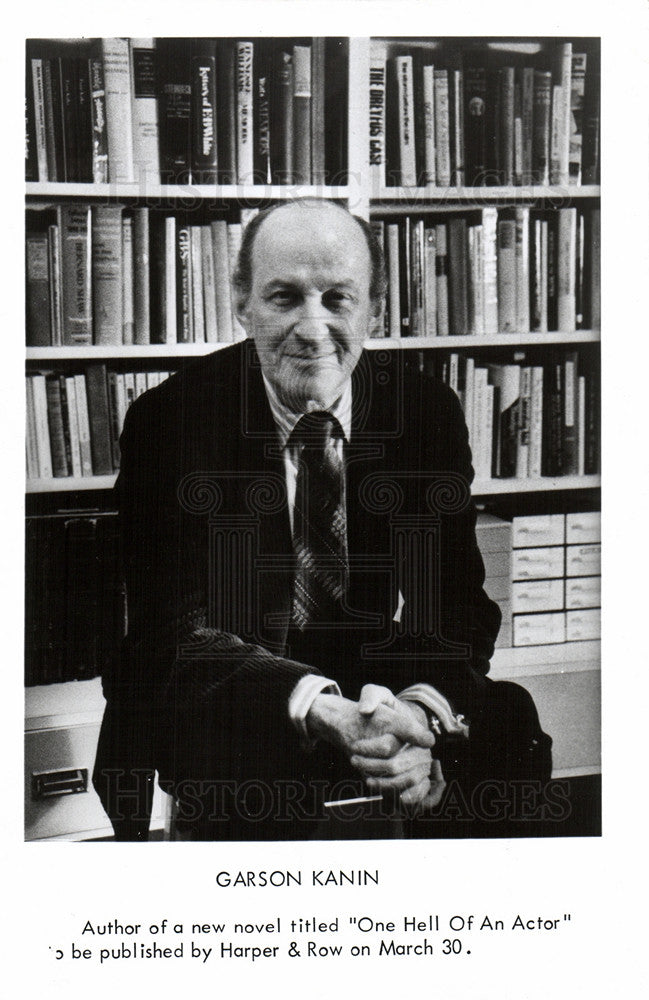 1978 Press Photo Garson Kanin, author, actor, published - Historic Images