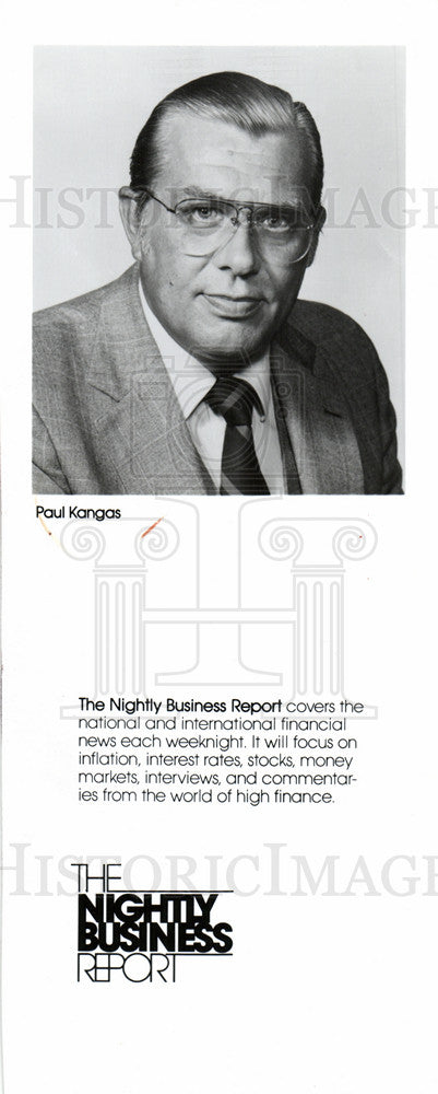 1983 Press Photo Paul Kangas Nightly Business Report - Historic Images