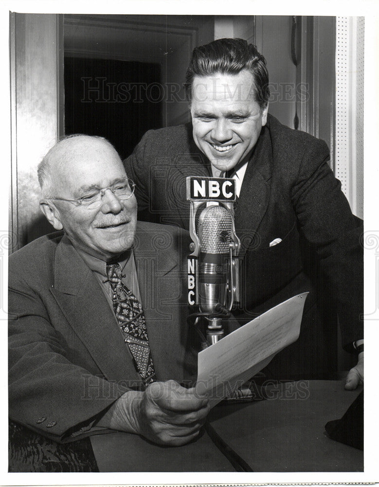 1957 Press Photo H.V. Kaltenborn,  R. Kaltenborn, NBC - Historic Images