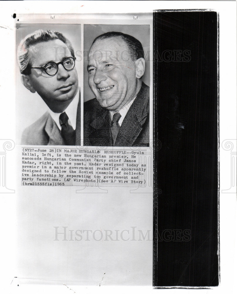 1965 Press Photo Gyula K?llai Hungarian politician - Historic Images