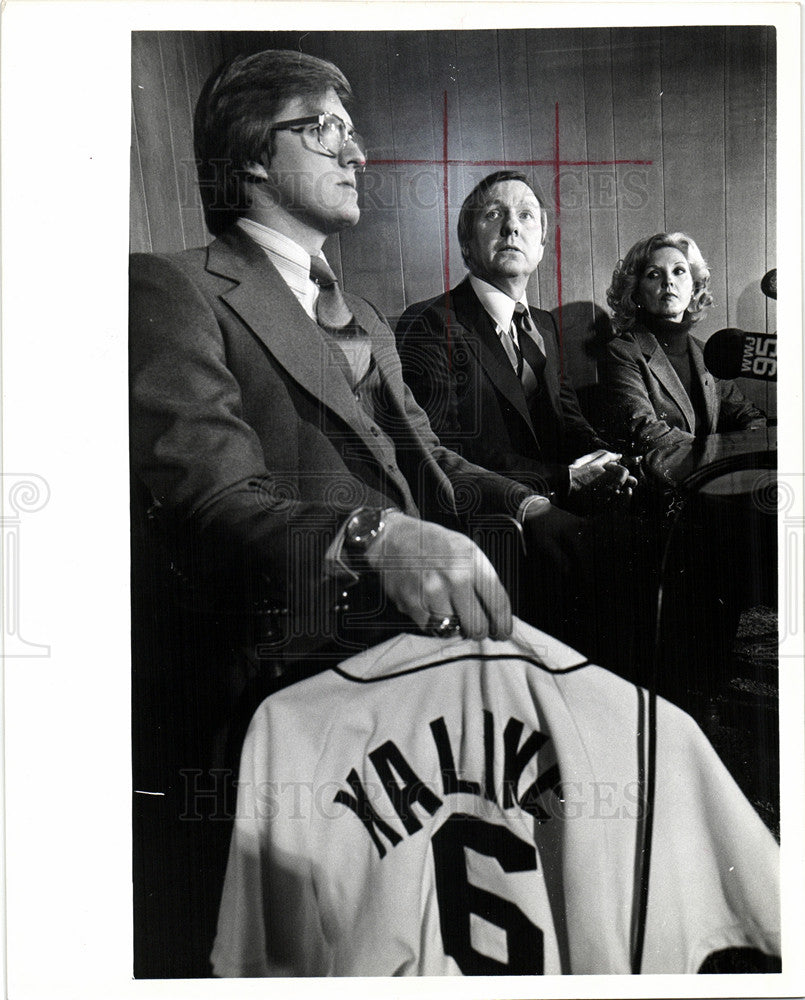 1981 Press Photo Al Kaline baseball John Fetzer - Historic Images