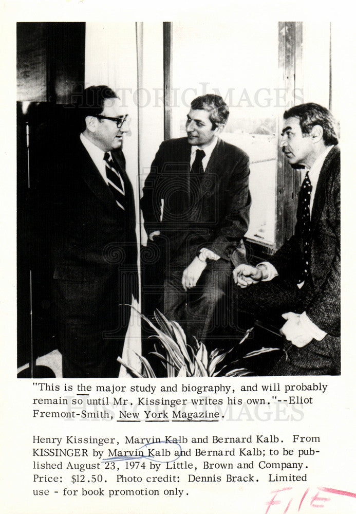 1974 Press Photo Marvin  Kalb American journalist - Historic Images