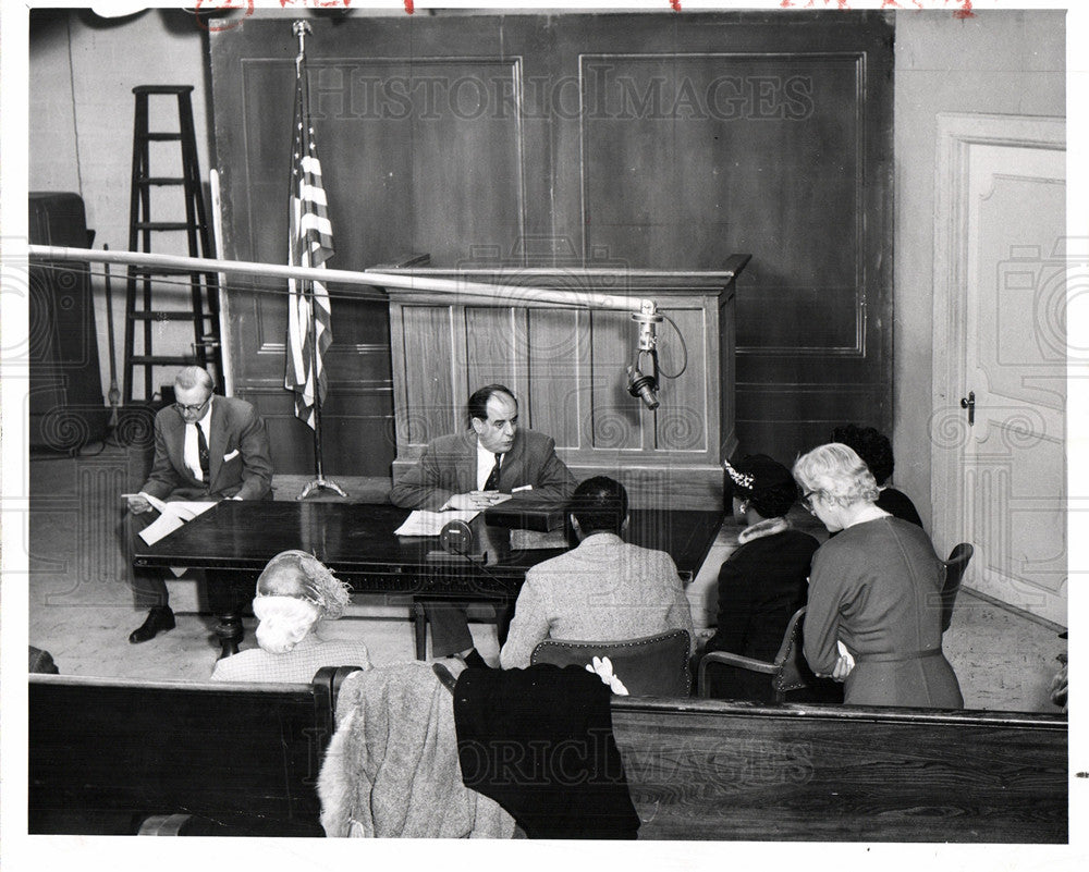 1957 Press Photo Juvenile Court - Historic Images