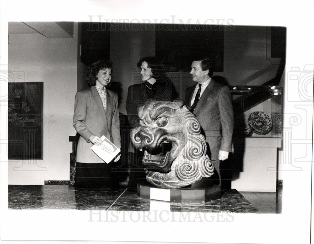 1989 Press Photo Chinese Party guardian lion - Historic Images