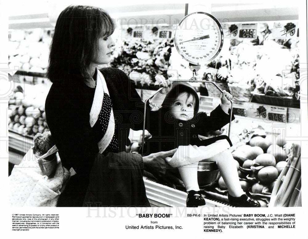 1987 Press Photo J.C. Wiatt Diane Keaton Elizabeth - Historic Images