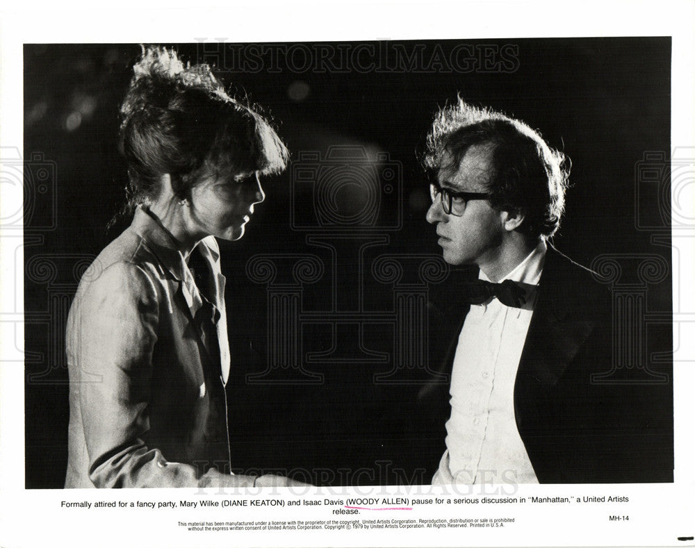 1979 Press Photo Diane keaton Woody Allen Manhatten - Historic Images