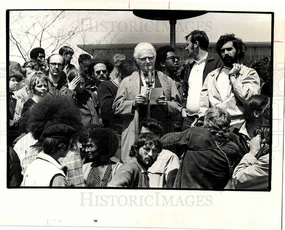 1970 Press Photo William Keast Wayne State Detroit - Historic Images