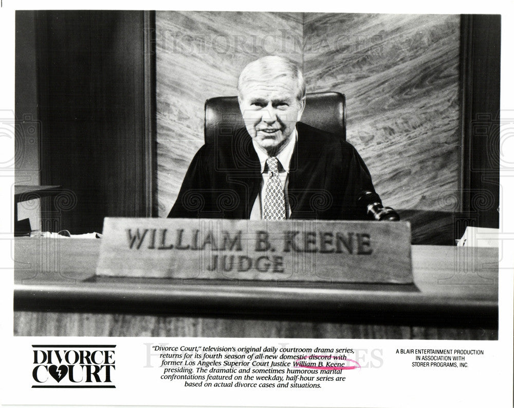 1988 Press Photo Divorce Court William B Keene - Historic Images