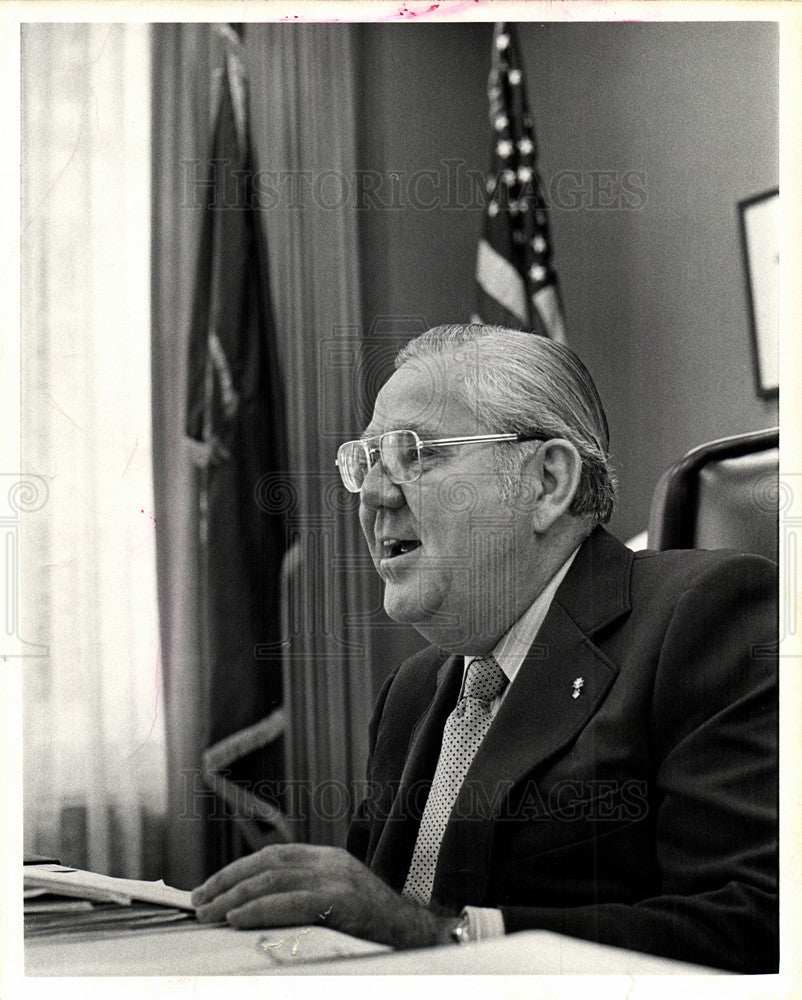 1973 Press Photo Thomas Kavanagh chief justice Michigan - Historic Images