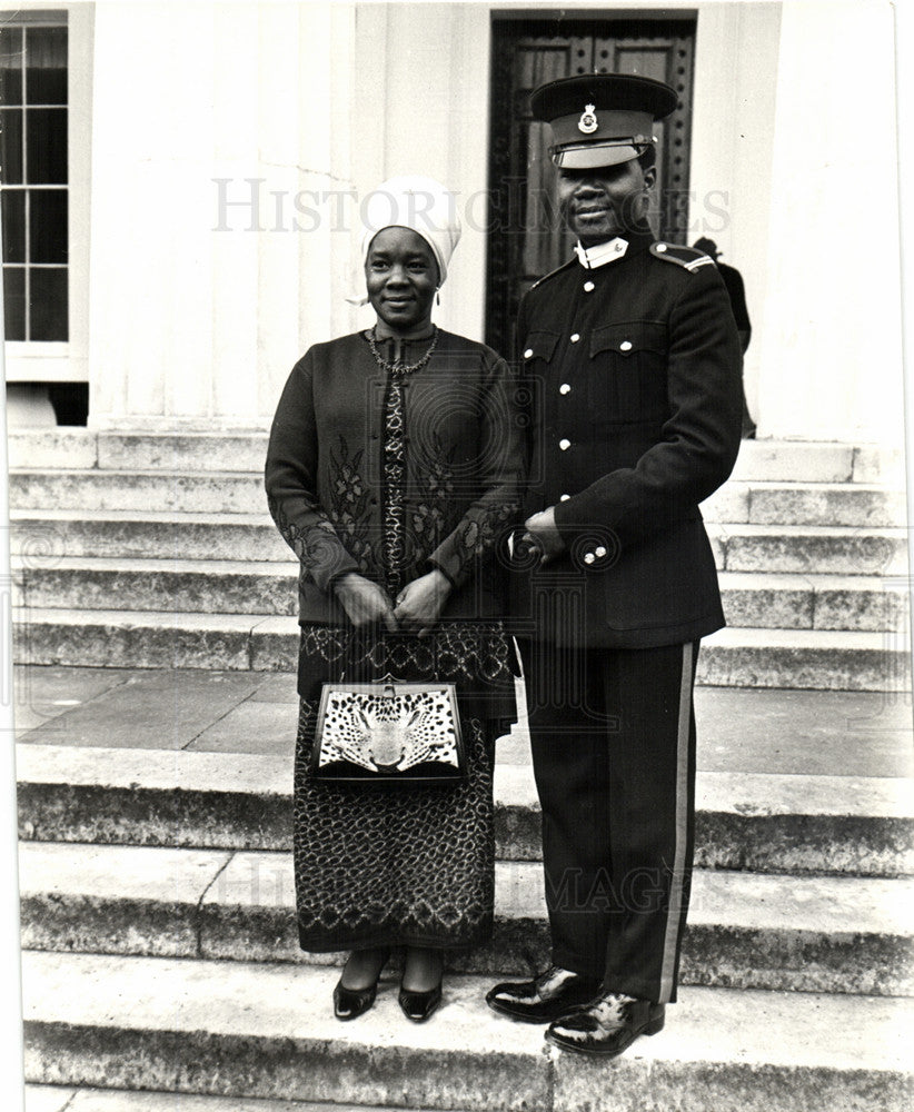 1969 Press Photo Kaunda Zambia Royal Military Academy - Historic Images