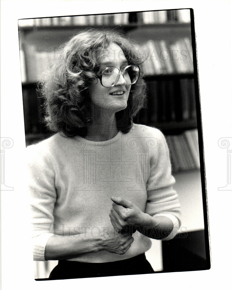 1984 Press Photo Janet Kauffman American author poet - Historic Images