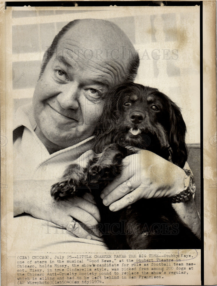 1974 Press Photo Stubby Kaye American comic actor - Historic Images