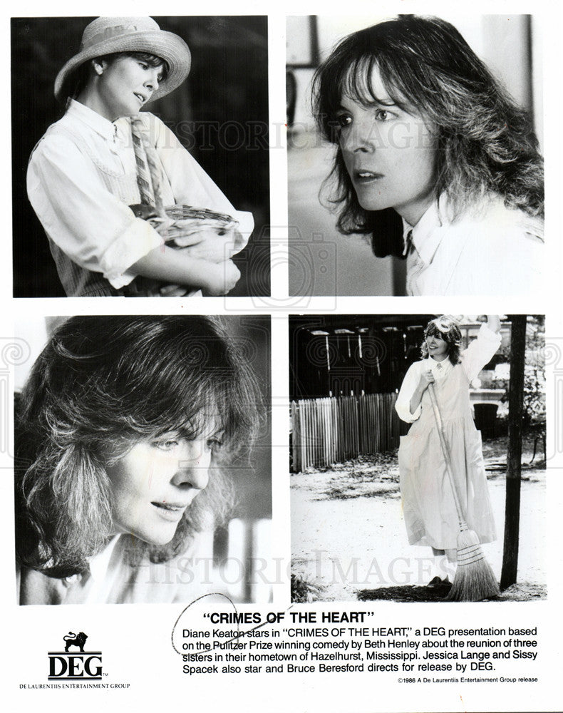 1987 Press Photo Diane Keaton Actress - Historic Images