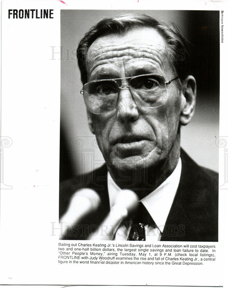 1993 Press Photo Charles Keating Lincoln taxes billion - Historic Images