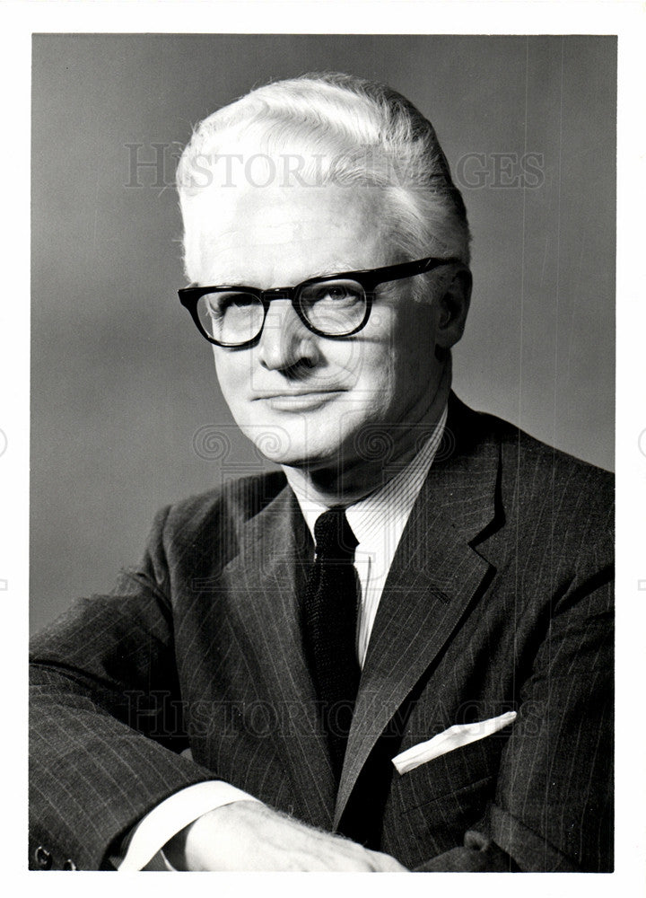 1970 Press Photo William R.Keast WSU Detroit President - Historic Images