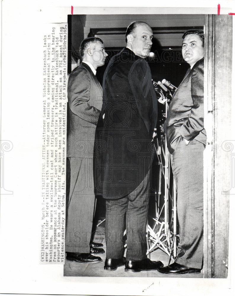 1965 Press Photo Nicholas Katzenbach American lawyer - Historic Images
