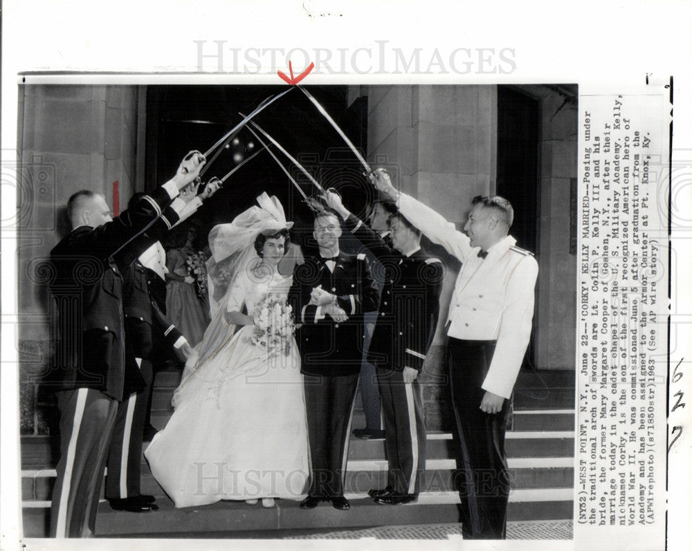 1963 Press Photo Colin P. 'Corky' Kelly Marries - Historic Images