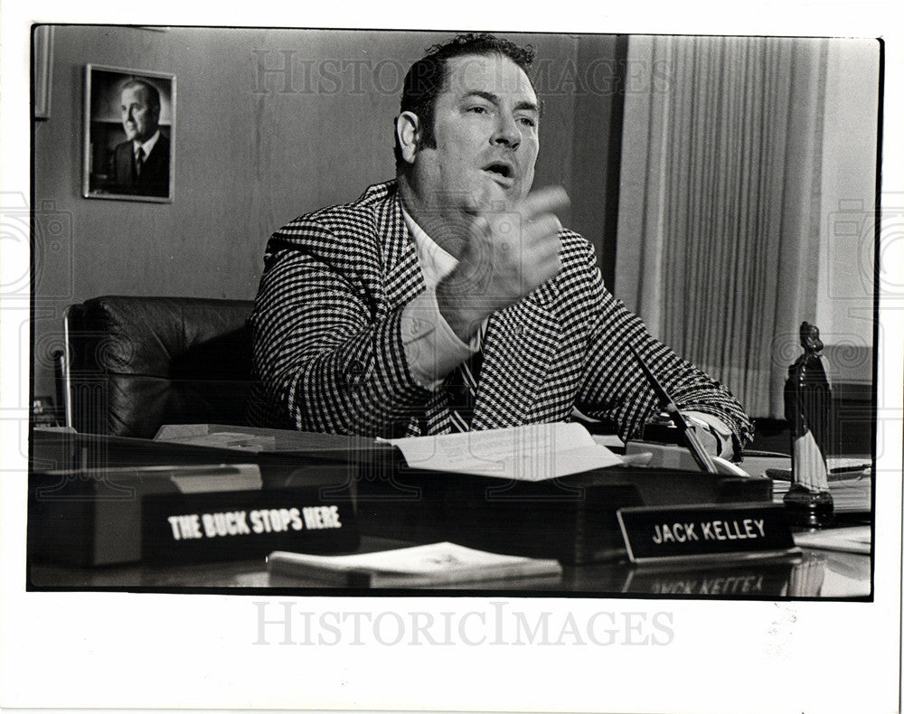 1975 Press Photo Jack Kelley Detroit City Council - Historic Images