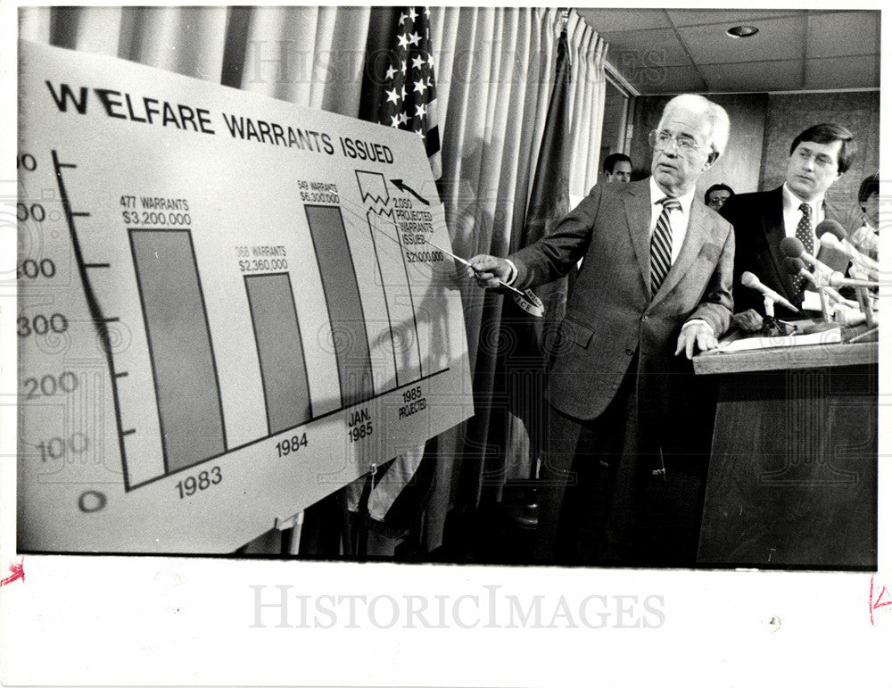 1985 Press Photo Frank J. Kelley Attorney General us - Historic Images