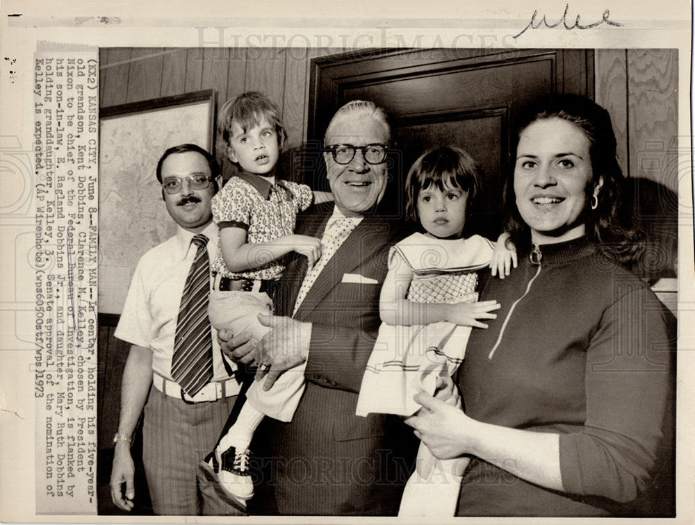 1973 Press Photo Clarence M. Kelley - Historic Images