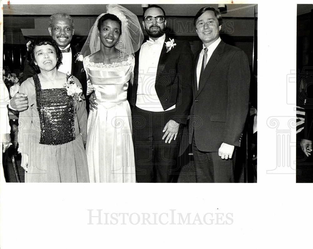 1985 Press Photo Judge Damon Keith Cecile Daryl Brown - Historic Images
