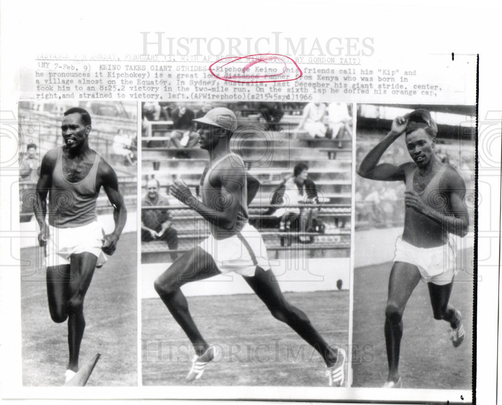 1966 Press Photo Kipchoge Keino Kenyan Olympic Sport - Historic Images