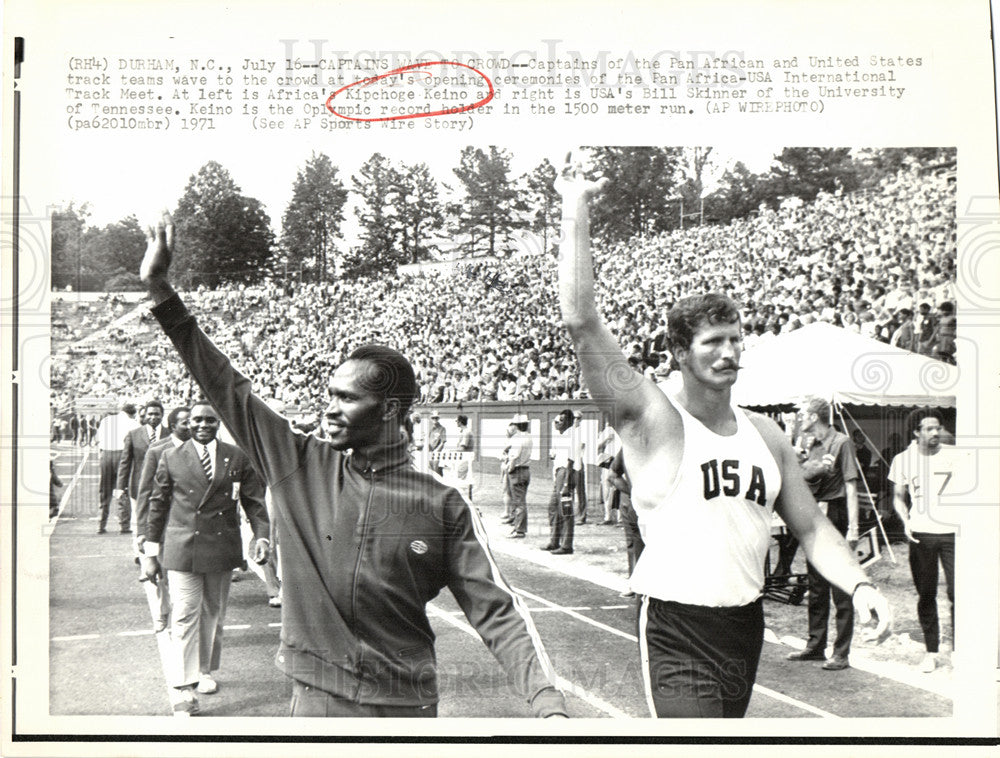 1971 Press Photo Kipchoge Keino Kenyan field athlete - Historic Images