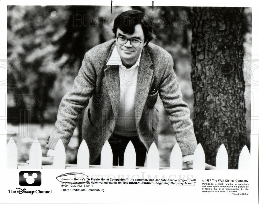 1987 Press Photo Garrison Keillor A prairie home - Historic Images