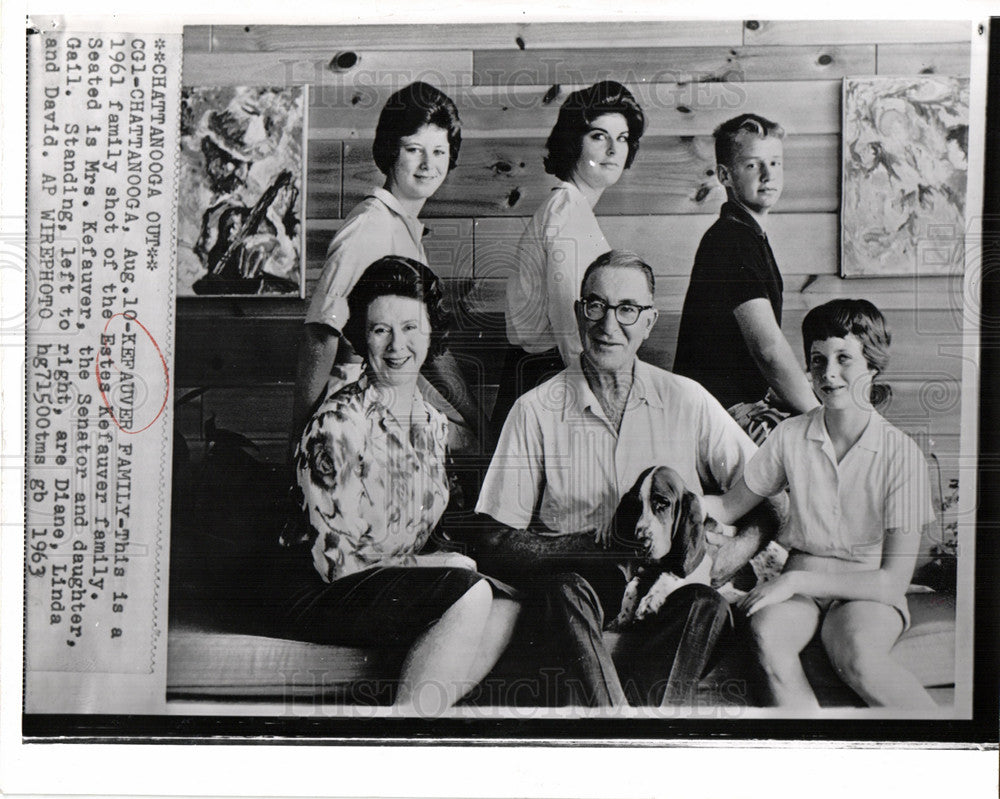 1963 Press Photo Kefauver, 1961 - Historic Images
