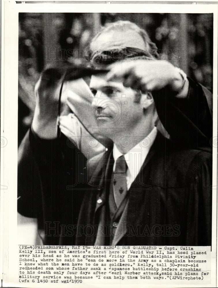 1970 Press Photo Capt. Colin Kelly III Philadelphia - Historic Images