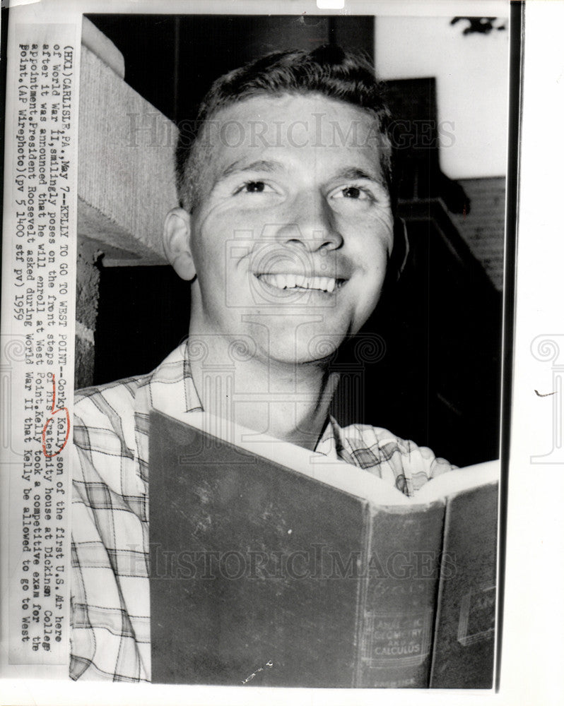 1959 Press Photo Corky Kelly Dickinson CollegWest Point - Historic Images