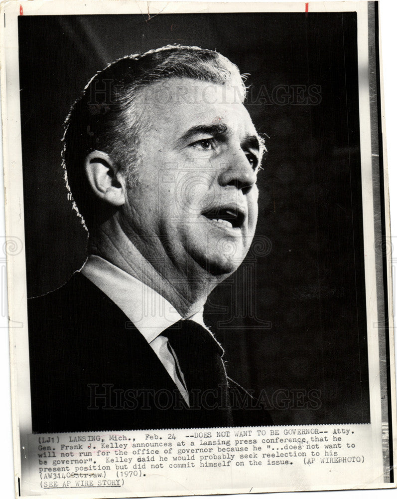 1980 Press Photo Frank J. Kelley  politician - Historic Images