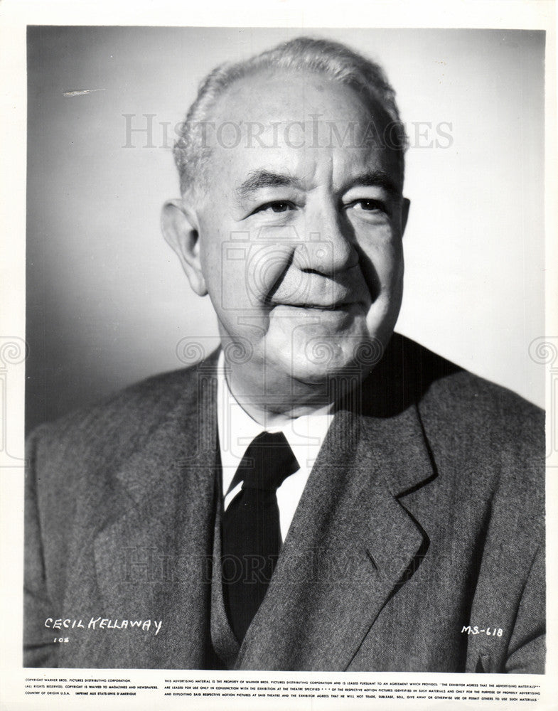 1953 Press Photo Cecil Kellaway Actor - Historic Images