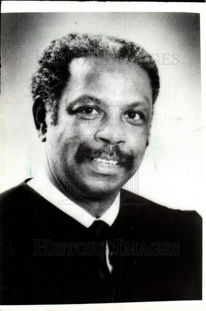 1986 Press Photo Damon Jerome Keith US Judge Detroit - Historic Images