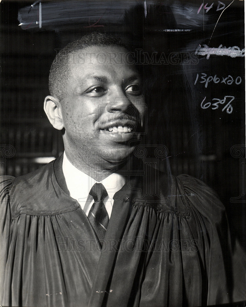 1984 Press Photo Damon Jerome Keith Senior Judge - Historic Images