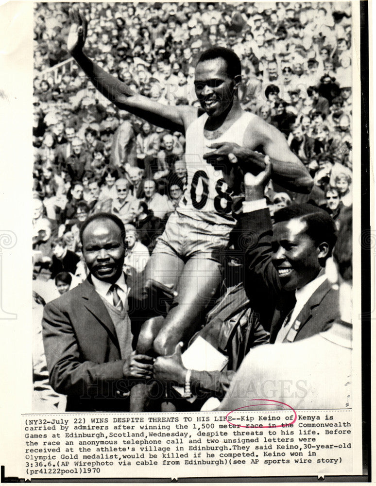1970 Press Photo Kip Keino Olympic God Medalist - Historic Images