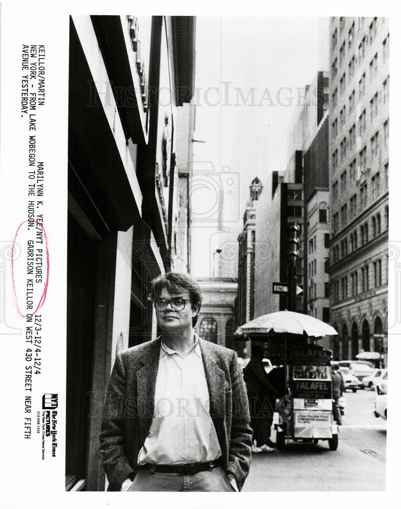 1987 Press Photo Garrison Keillor American author radio - Historic Images