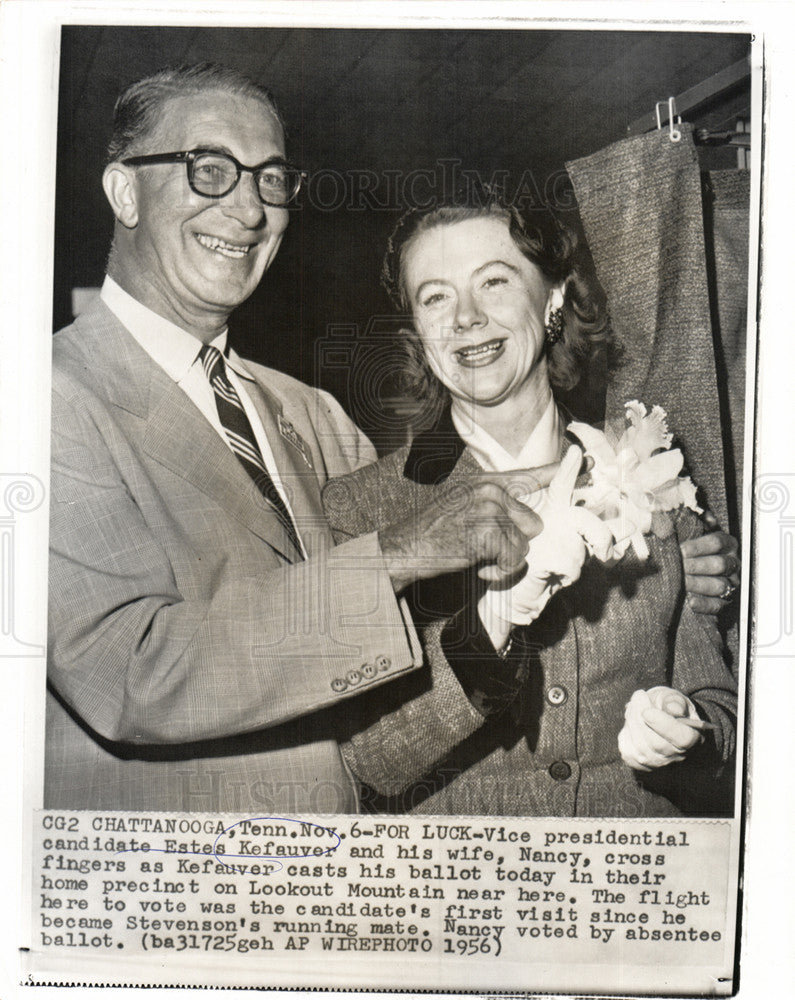 1956 Press Photo Estes Kefauver, Democratic - Historic Images