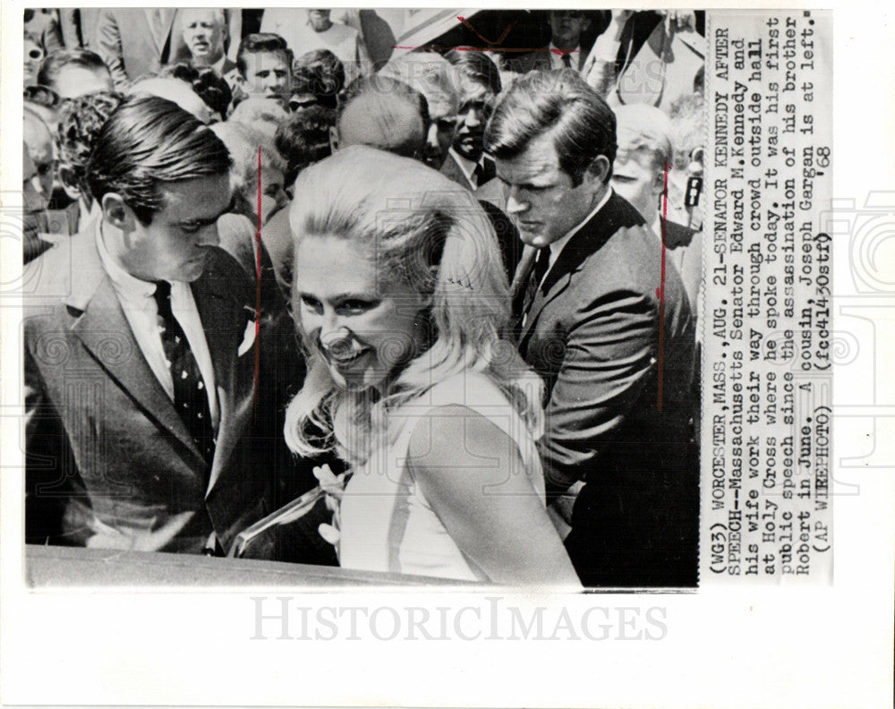 1968 Press Photo edward m. kennedy US Senator - Historic Images